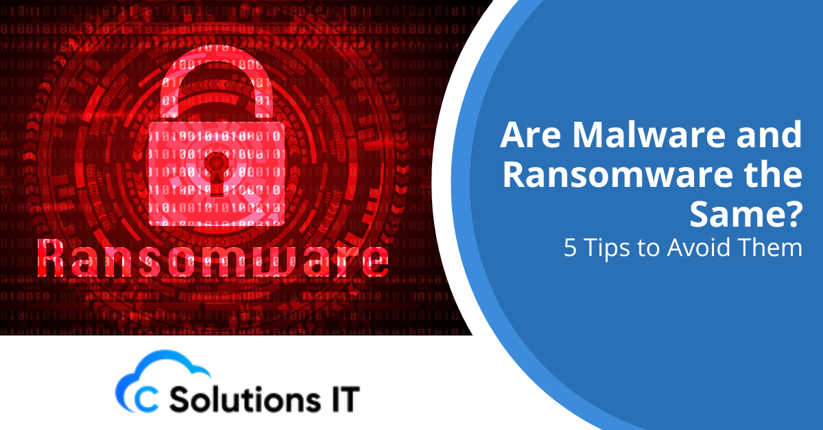 Are Malware and Ransomware the Same? 5 Tips to Avoid Them